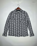 Secondhand Branded Button Down Shirt by Unknown, Black & White Viscose fabric, Premium condition, for Women - Online Thrift Shop Islamabad Pakistan