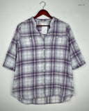 Premium Condition Button Down Shirt | Preloved Marks & Spencer | Purple Cotton | Thrift Shop for Women Karachi Pakistan | OTS