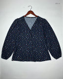 Secondhand Branded Button Down Shirt by Marks & Spencer, Blue Polyester fabric, Premium condition, for Women - Online Thrift Shop Karachi Pakistan