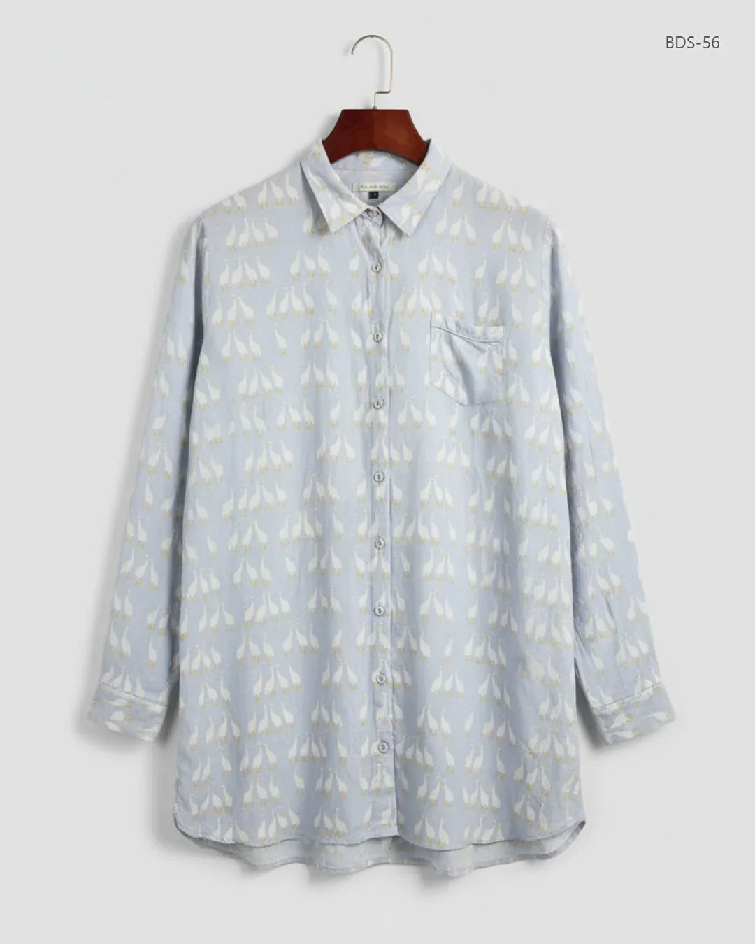 Shop Premium Button Down Shirt by Maison de nimes | Preloved Branded Clothes | Lilac Cotton | Women | OTS Thrift Store Karachi Pakistan