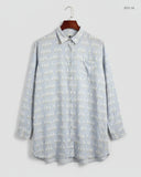 Shop Premium Button Down Shirt by Maison de nimes | Preloved Branded Clothes | Lilac Cotton | Women | OTS Thrift Store Karachi Pakistan