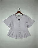 Premium Condition Button Down Shirt | Preloved New Look | White Polyester | Thrift Shop for Women Lahore Pakistan | OTS