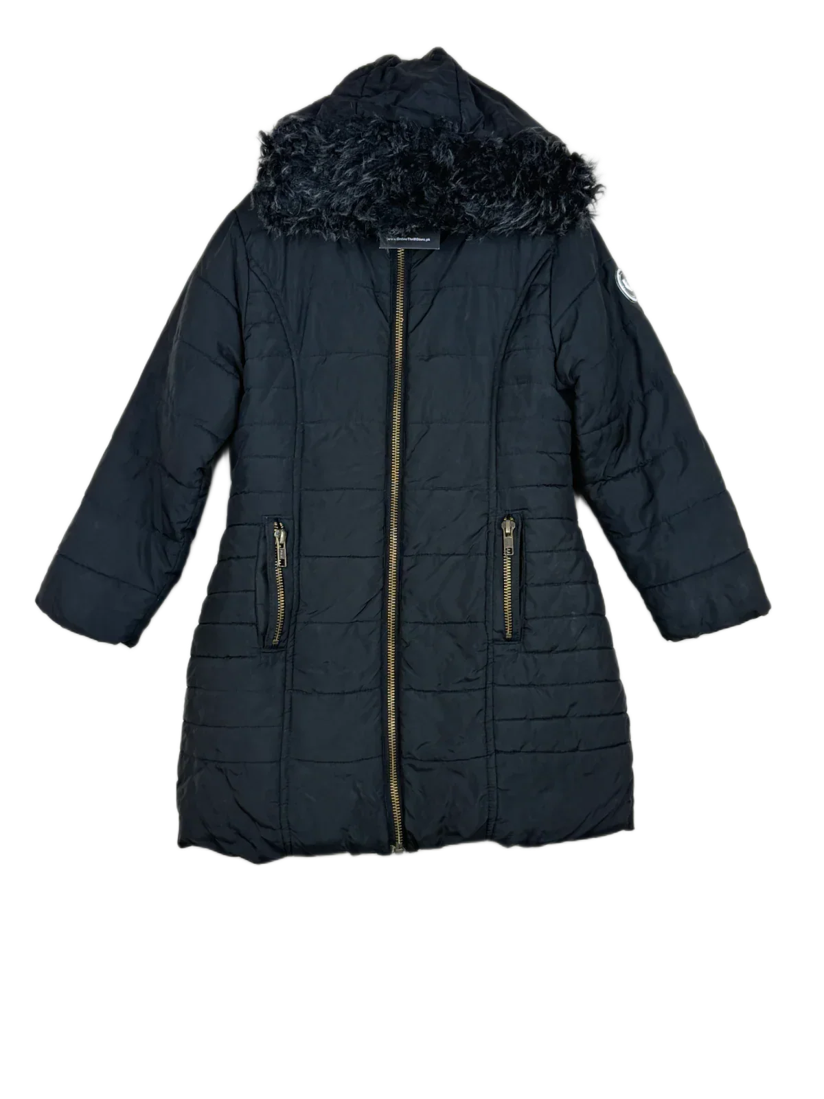 Secondhand Branded Girls Jackets by Next, Black Polyester fabric, premium condition, for Girls - Online Thrift Shop Lahore Pakistan