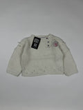 UK Imported secondhand Girls Sweaters - Kiss Melody brand, OffWhite Acrylic, Excellent condition, for Girls - Online Thrift Store Lahore Pakistan