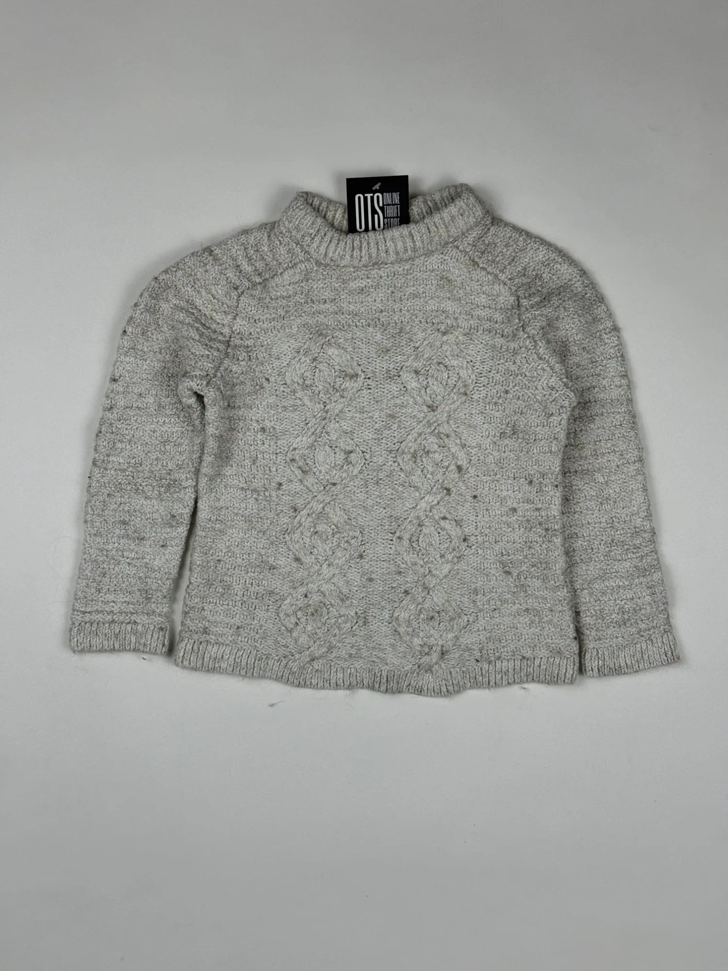 Preloved Premium Girls Sweaters by Zara, Grey Acrylic for Girls - OTS Thrift Shop Peshawar Pakistan