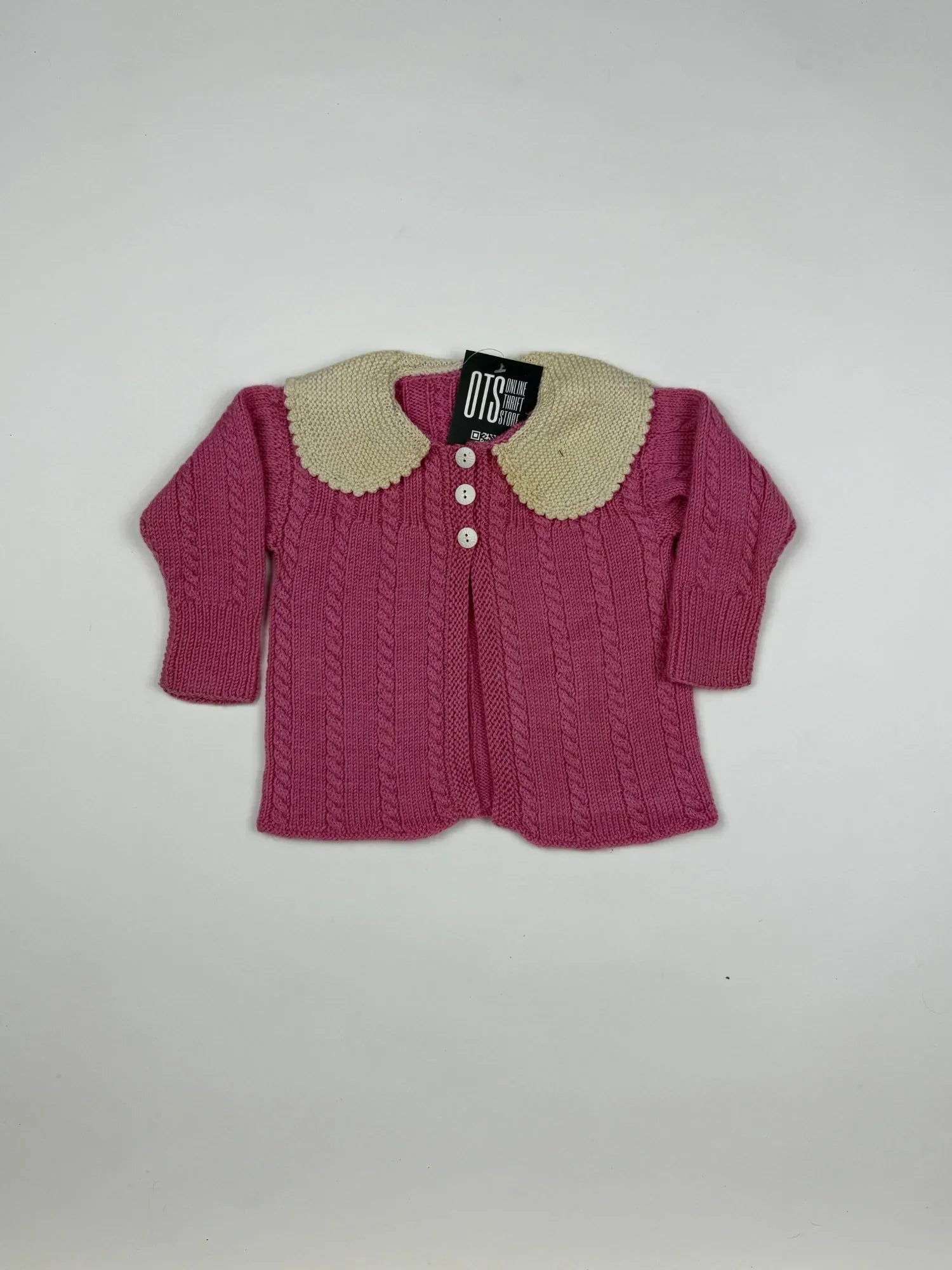 Shop Premium Girls Sweaters by Cut label | Preloved Branded Clothes | Pink Wool | Girls | OTS Thrift Store Peshawar Pakistan