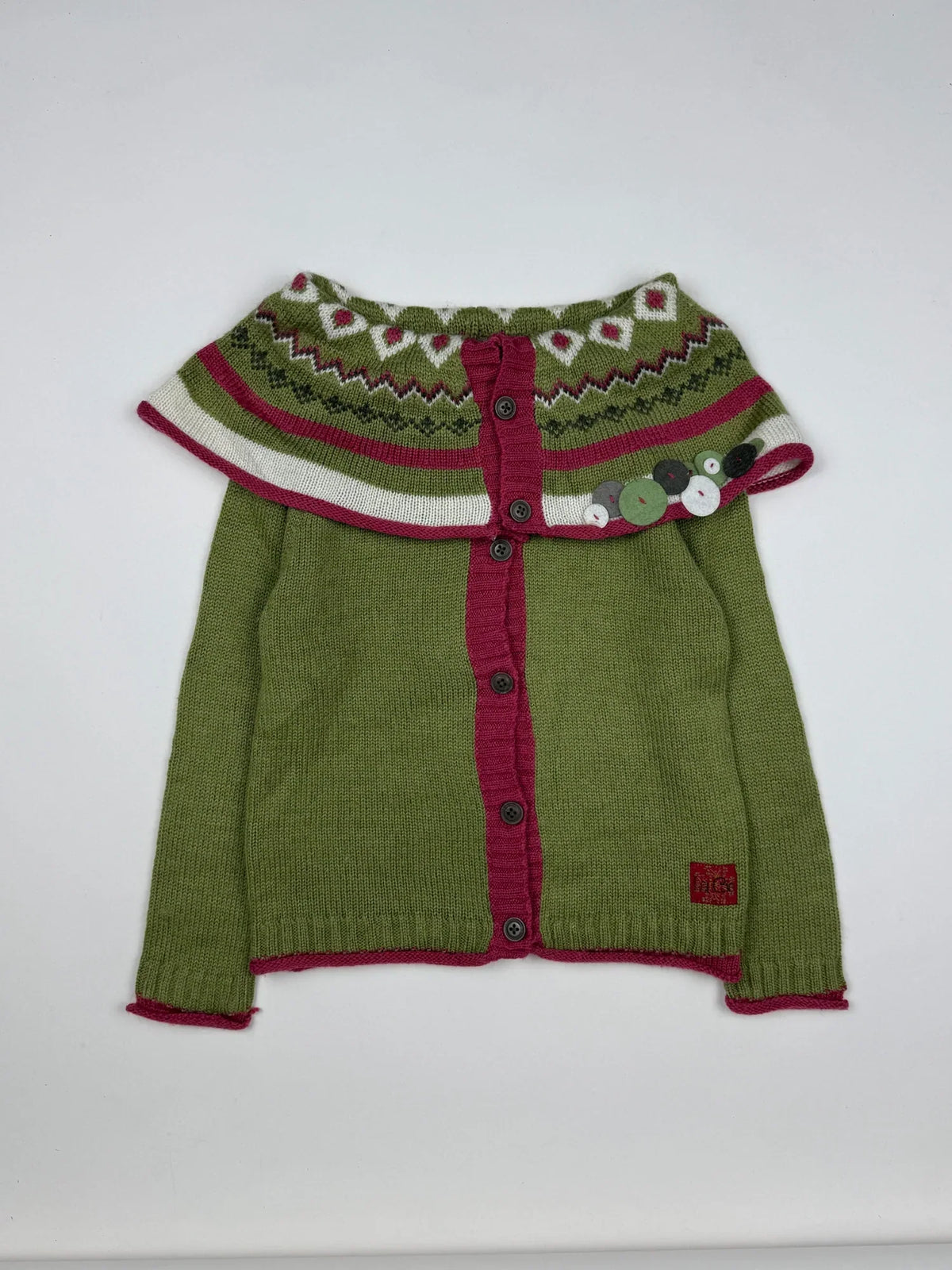Girls Sweaters | petits | Preloved Branded | Green Acrylic | Excellent | OTS Thrift Store Karachi Pakistan