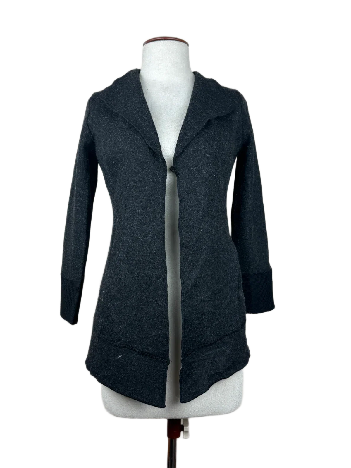 Winter Long Cardigans | Whistles | Preloved Branded | Black Wool-Acrylic blend | Premium | OTS Thrift Store Lahore Pakistan