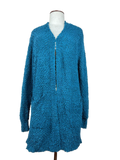 Premium Condition Winter Long Cardigans | Preloved Zenana | Cyan Polyester | Thrift Shop for Women Islamabad Pakistan | OTS