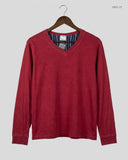 UK Imported secondhand Men's Full Sleeves T-Shirt - ENRICO MORI brand, Maroon Cotton, Premium condition, for Men - Online Thrift Store Karachi Pakistan