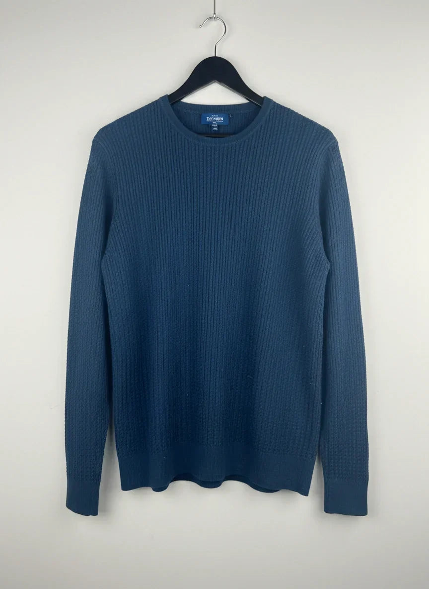 Secondhand Branded Men's Jumpers & Sweaters by T.M.LEWIN, Blue Polyester fabric, Premium condition, for Men Sweaters - Online Thrift Shop Peshawar Pakistan