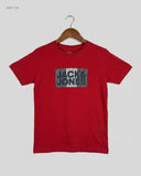 Preloved Premium Boys Summer Tops by JACK & JONES, RED Cotton for Boys - OTS Thrift Shop Karachi Pakistan