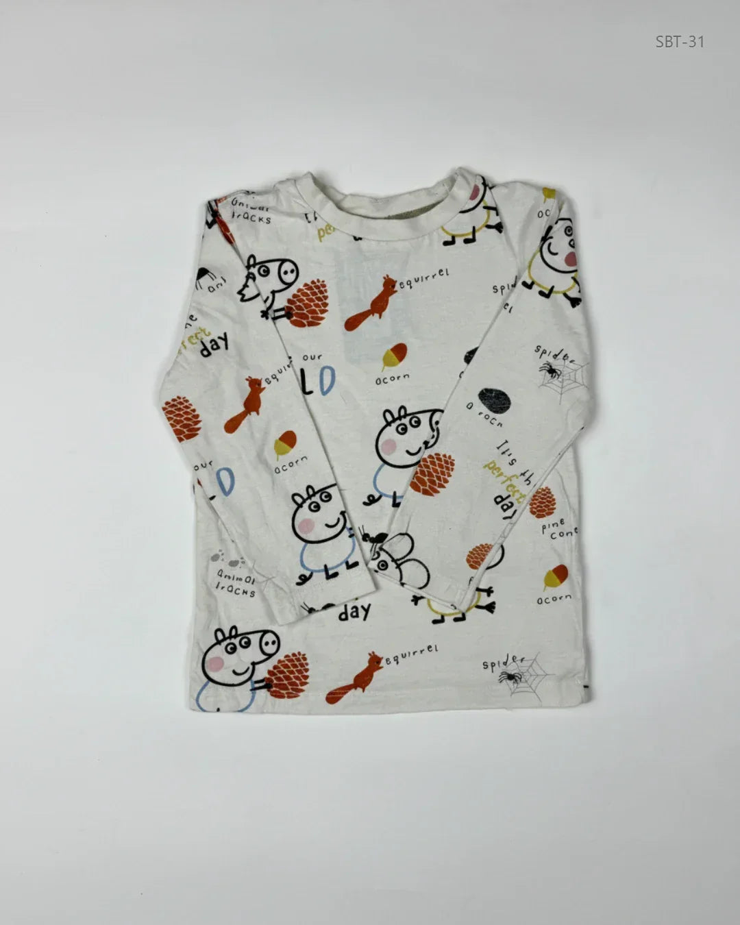 Premium Condition Boys Summer Tops | Preloved Peppa Pig | OffWhite Cotton | Thrift Shop for Boys Islamabad Pakistan | OTS