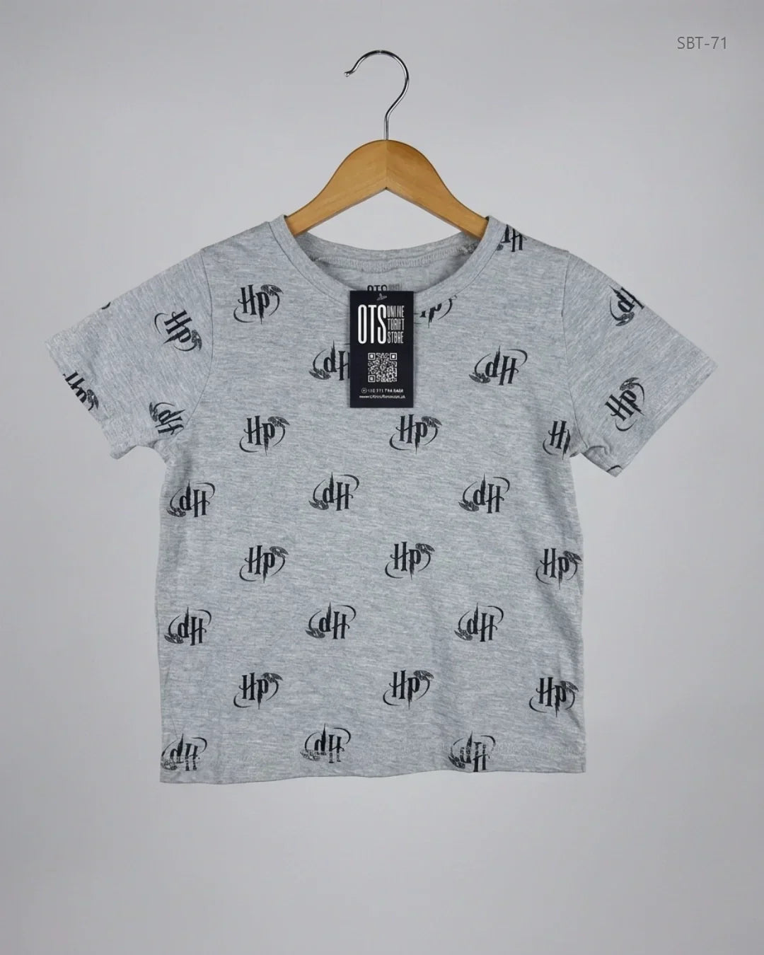 UK Imported secondhand Boys Summer Tops - HARRY POTTER brand, Gray Cotton, Premium condition, for Boys - Online Thrift Store Lahore Pakistan