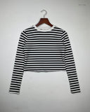 UK Imported secondhand Summer Crop Tops - H&M brand, Black & White Polyester, Premium condition, for Womens - Online Thrift Store Karachi Pakistan
