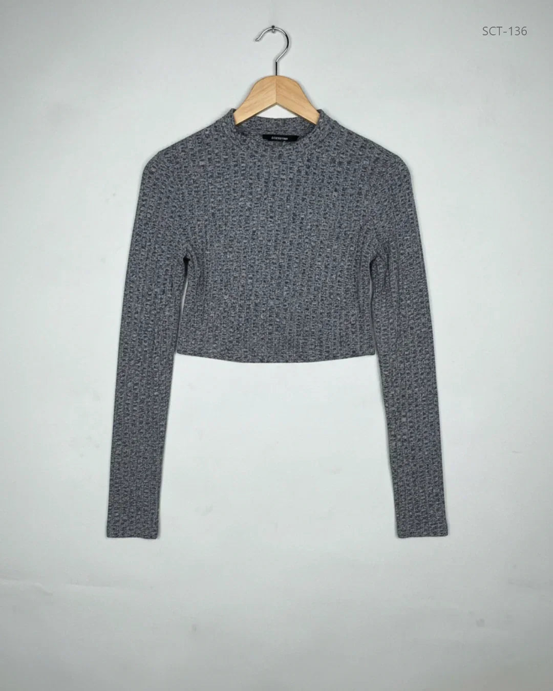 UK Imported secondhand Summer Crop Tops - Shein brand, Grey Polyester, Premium condition, for Womens - Online Thrift Store Islamabad Pakistan