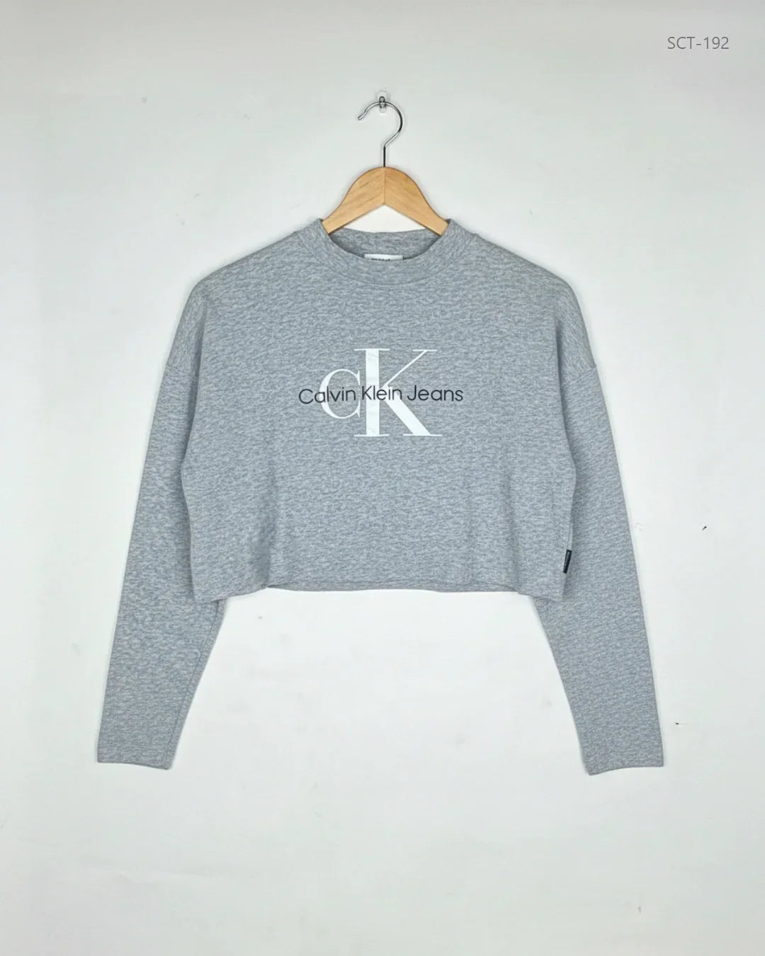 Premium Condition Summer Crop Tops | Preloved Calvin Klein | Grey Cotton | Thrift Shop for Womens Peshawar Pakistan | OTS