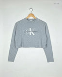 Premium Condition Summer Crop Tops | Preloved Calvin Klein | Grey Cotton | Thrift Shop for Womens Peshawar Pakistan | OTS