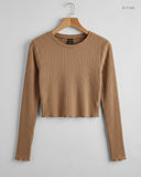 Secondhand Branded Summer Crop Tops by Shein, Brown Cotton fabric, Premium condition, for Womens - Online Thrift Shop Karachi Pakistan