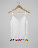 Secondhand Branded Summer Crop Tops by BRAVE SOUL, White Cotton fabric, Premium condition, for Womens - Online Thrift Shop Lahore Pakistan