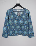 Summer Crop Tops | CERULEAN | Preloved Branded | Blue Polyester | Premium | OTS Thrift Store Peshawar Pakistan