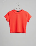 Shop Premium Summer Crop Tops by PRETTY LITTLE THING | Preloved Branded Clothes | Pink Polyester | Womens | OTS Thrift Store Islamabad Pakistan