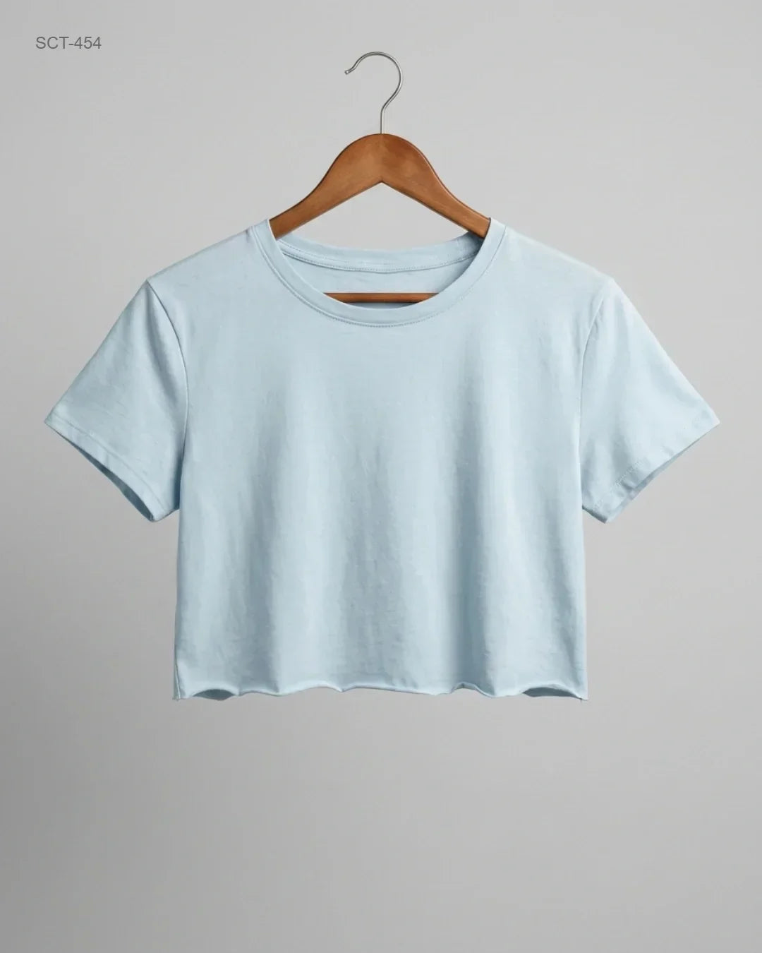 Preloved Premium Summer Crop Tops by Primark, Cyan Cotton for Womens - OTS Thrift Shop Lahore Pakistan