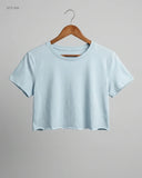 Preloved Premium Summer Crop Tops by Primark, Cyan Cotton for Womens - OTS Thrift Shop Lahore Pakistan