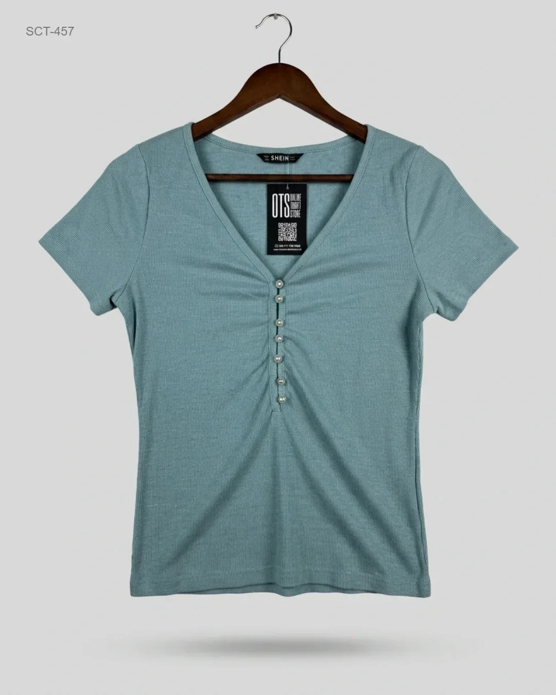 Premium Condition Summer Crop Tops | Preloved Shein | Cyan Cotton | Thrift Shop for Womens Lahore Pakistan | OTS