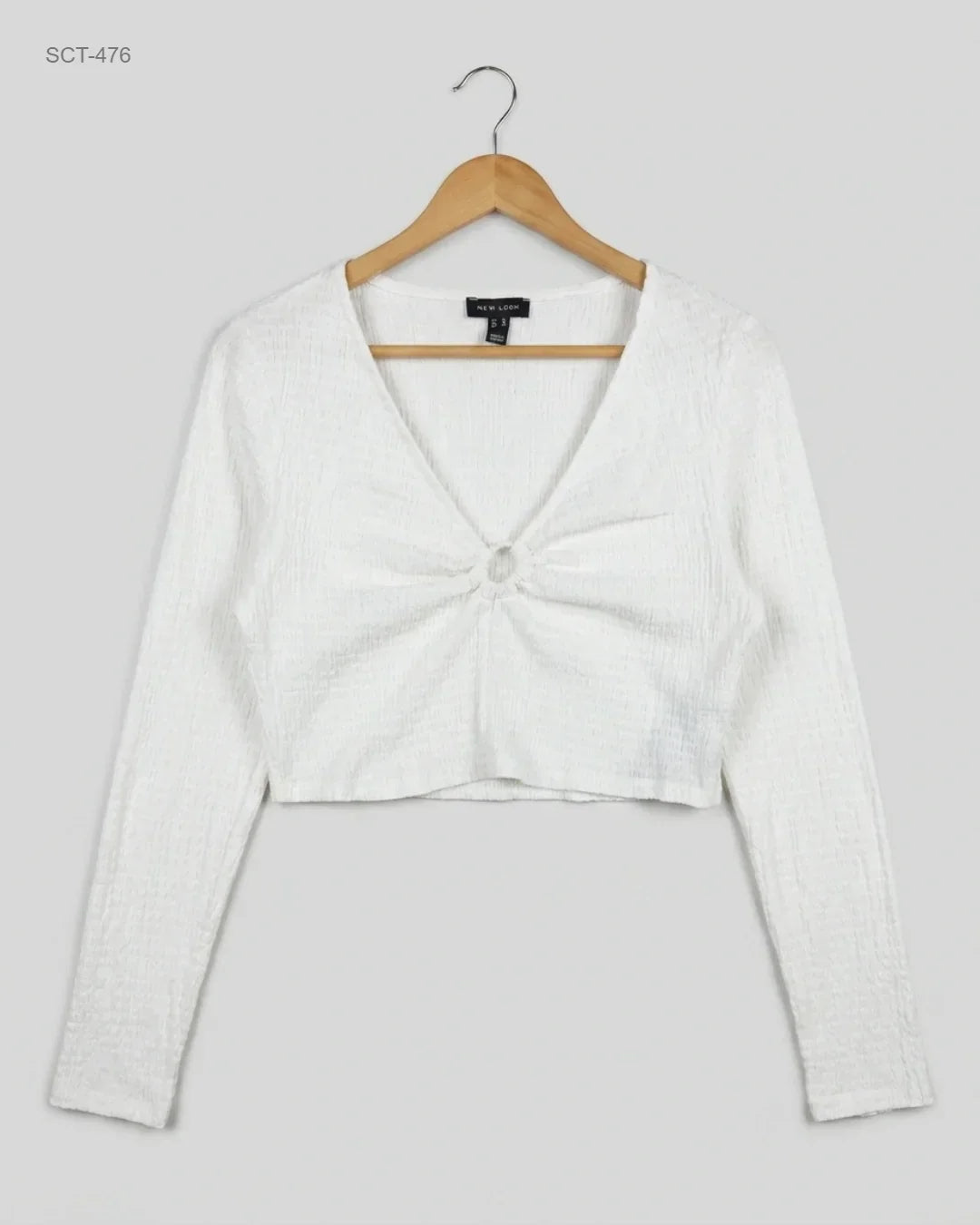 Shop Premium Summer Crop Tops by New Look | Preloved Branded Clothes | White Polyester | Womens | OTS Thrift Store Peshawar Pakistan