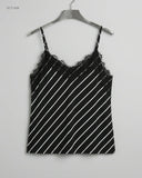 UK Imported secondhand Summer Crop Tops - AMISU brand, Black & White Polyester, Premium condition, for Womens - Online Thrift Store Karachi Pakistan