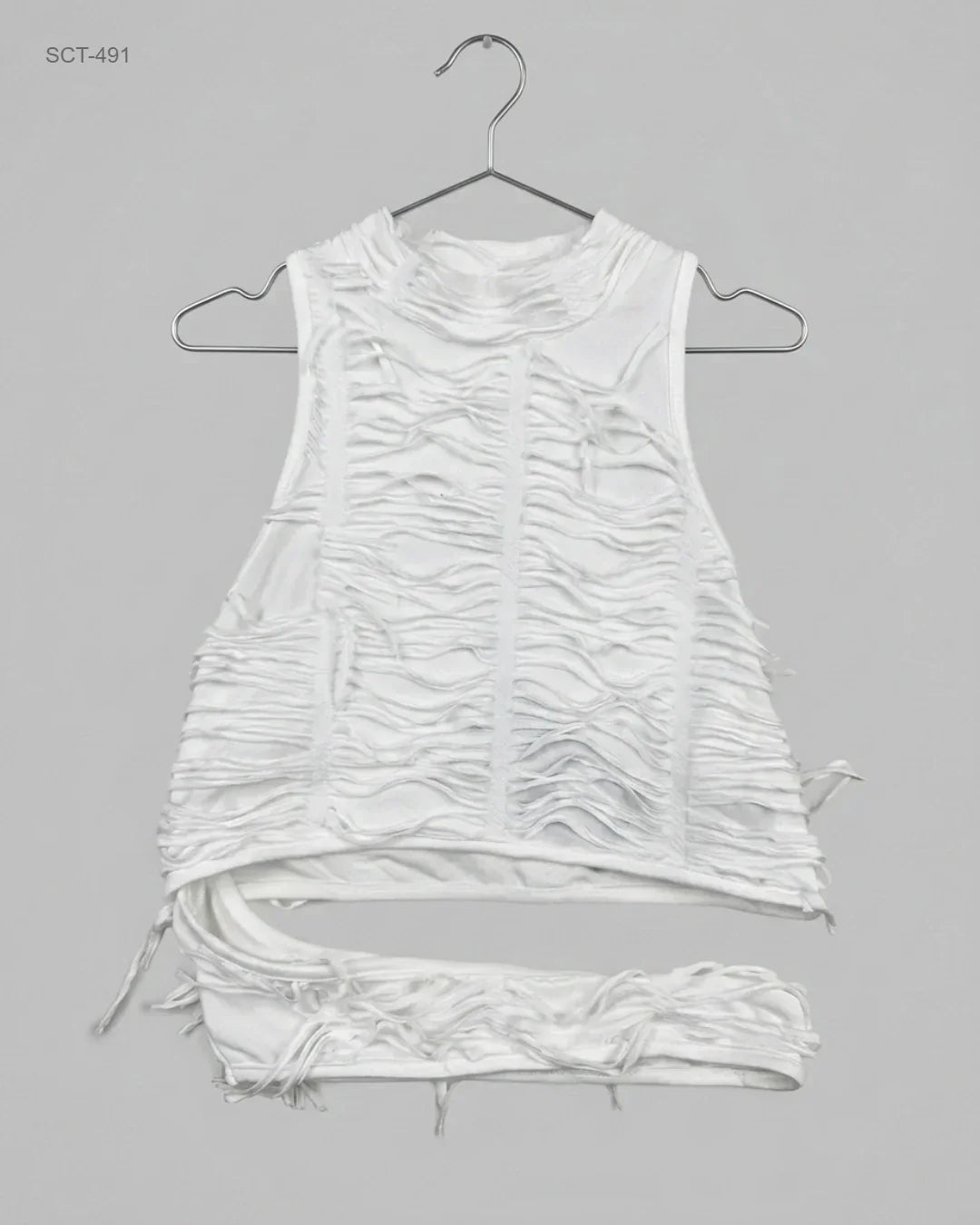 Shop Premium Summer Crop Tops by Shein | Preloved Branded Clothes | White Polyester | Womens | OTS Thrift Store Islamabad Pakistan