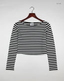 Shop Premium Summer Crop Tops by H&M | Preloved Branded Clothes | Black & White Cotton | Womens | OTS Thrift Store Karachi Pakistan