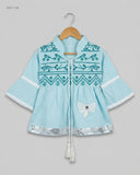 Shop Premium Girls Summer Tops by CUT LABEL | Preloved Branded Clothes | Blue Cotton | Girls | OTS Thrift Store Karachi Pakistan