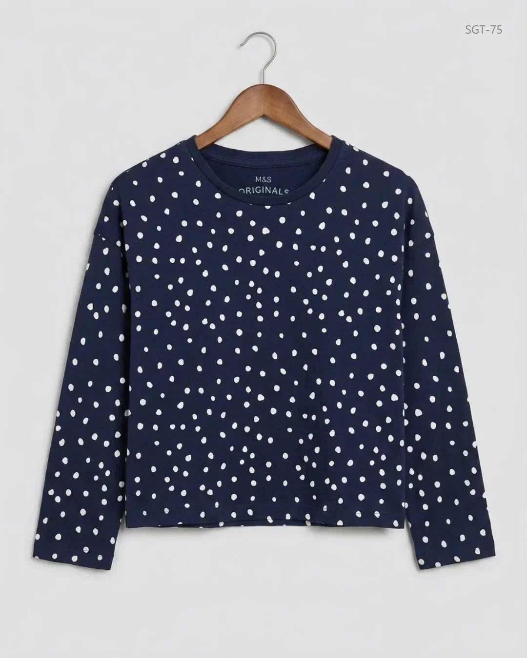 Shop Premium Girls Summer Tops by Marks & Spencer | Preloved Branded Clothes | Blue Cotton | Girls | OTS Thrift Store Lahore Pakistan