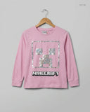 UK Imported secondhand Girls Summer Tops - MINECRAFT brand, Pink Cotton, Premium condition, for Girls - Online Thrift Store Peshawar Pakistan