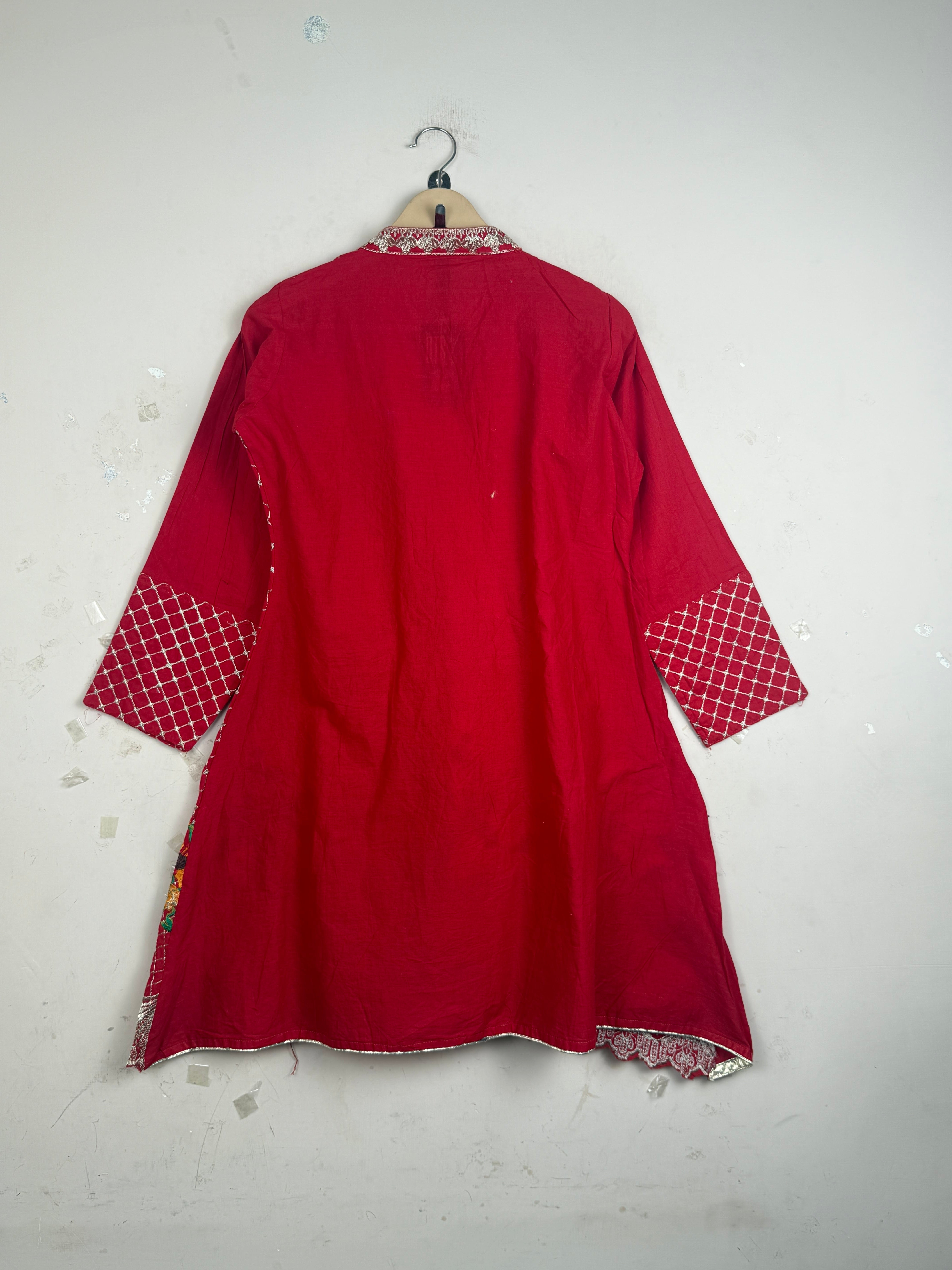 Order STAR CLUB Summer Kurti in Red COTTON LAWN for Womens - Premium at Online Thrift Store Pakistan (SK-118)