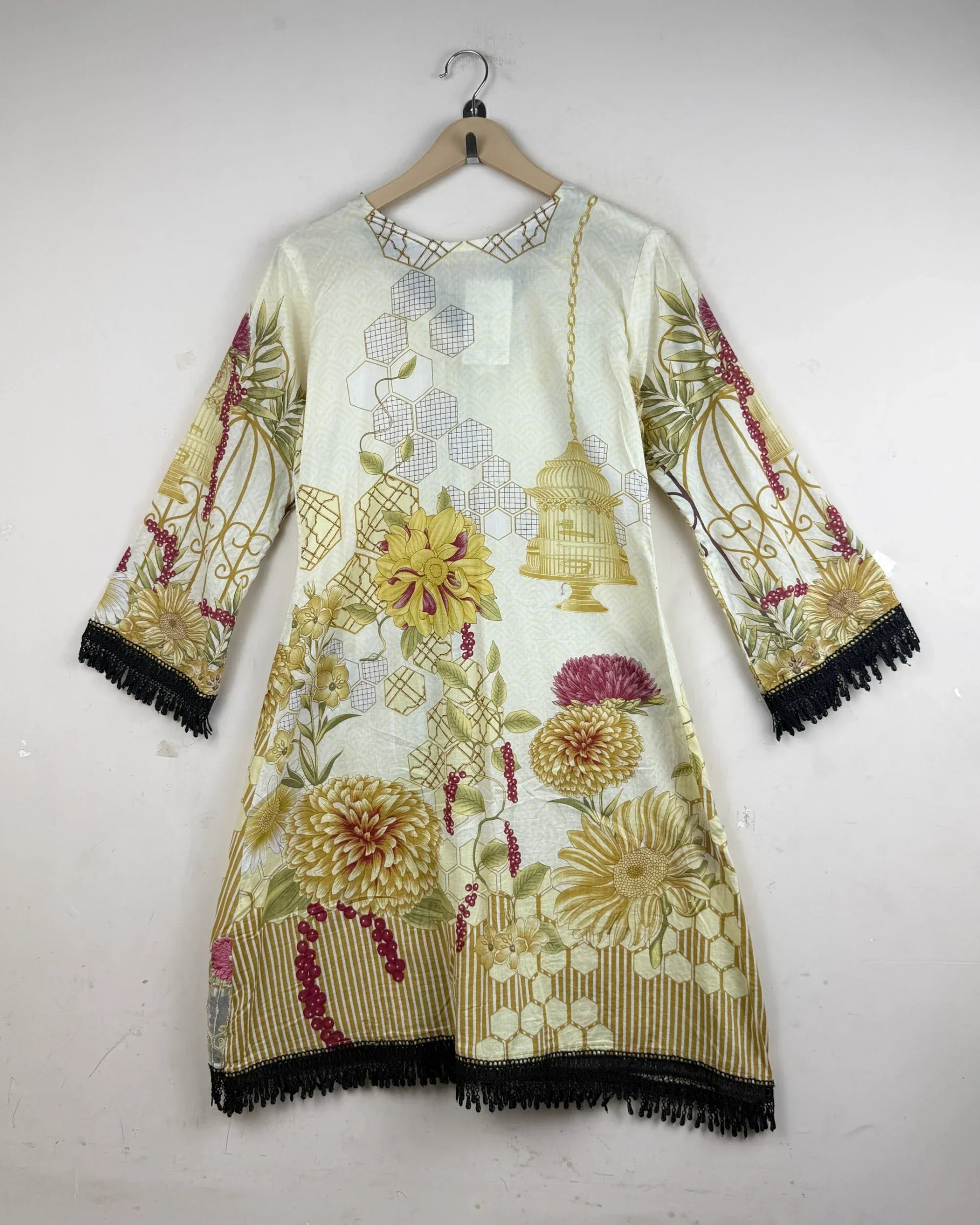 Find Premium Beige Summer Kurti by Cut Label for | Shop OTS Thrift Store Pakistan (SK-12)