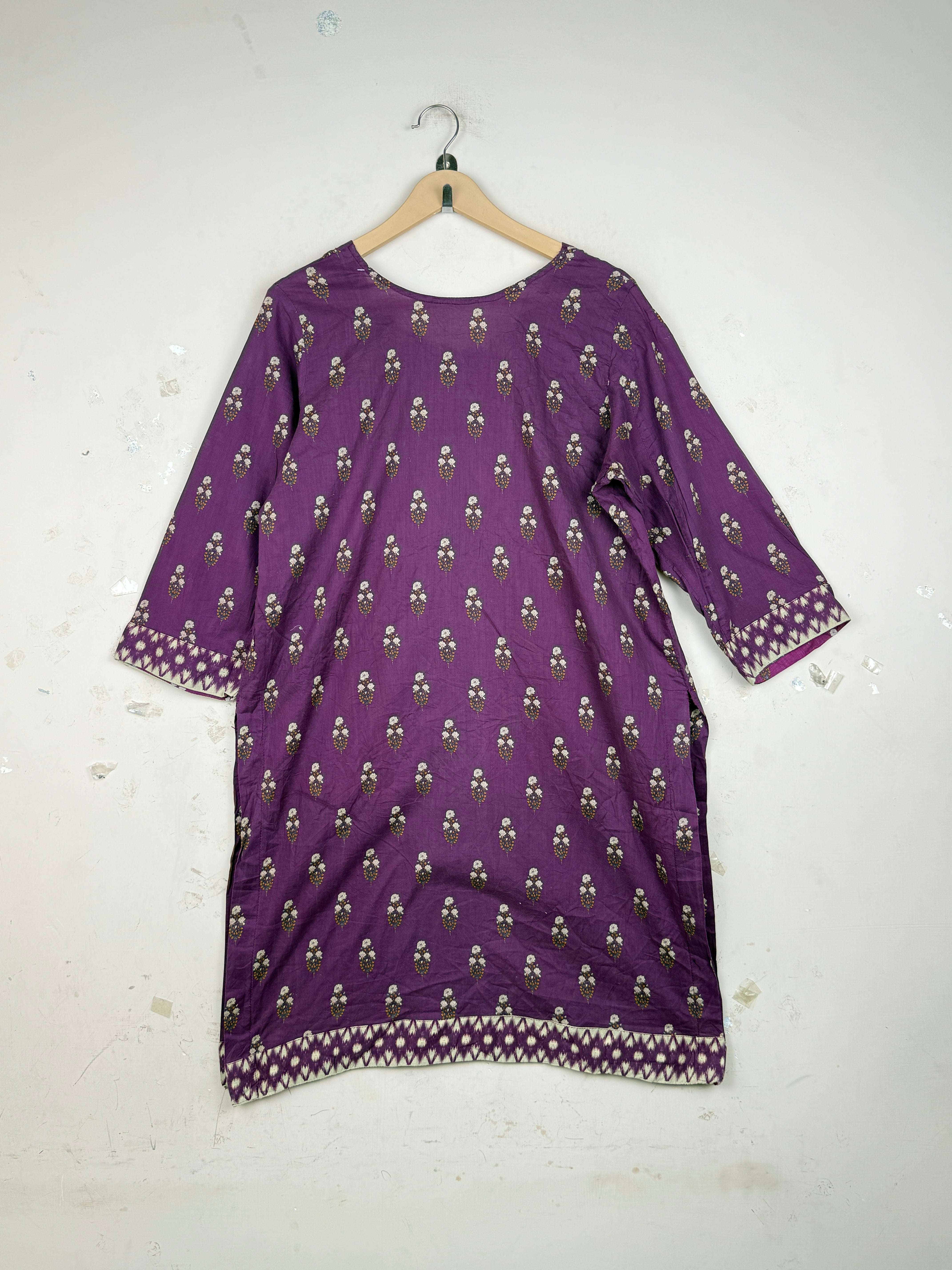 Shop Excellent Condition Purple Lawn Summer Kurti by CUT LABEL for Womens at OTS - Online Thrift Store Pakistan (SK-148)
