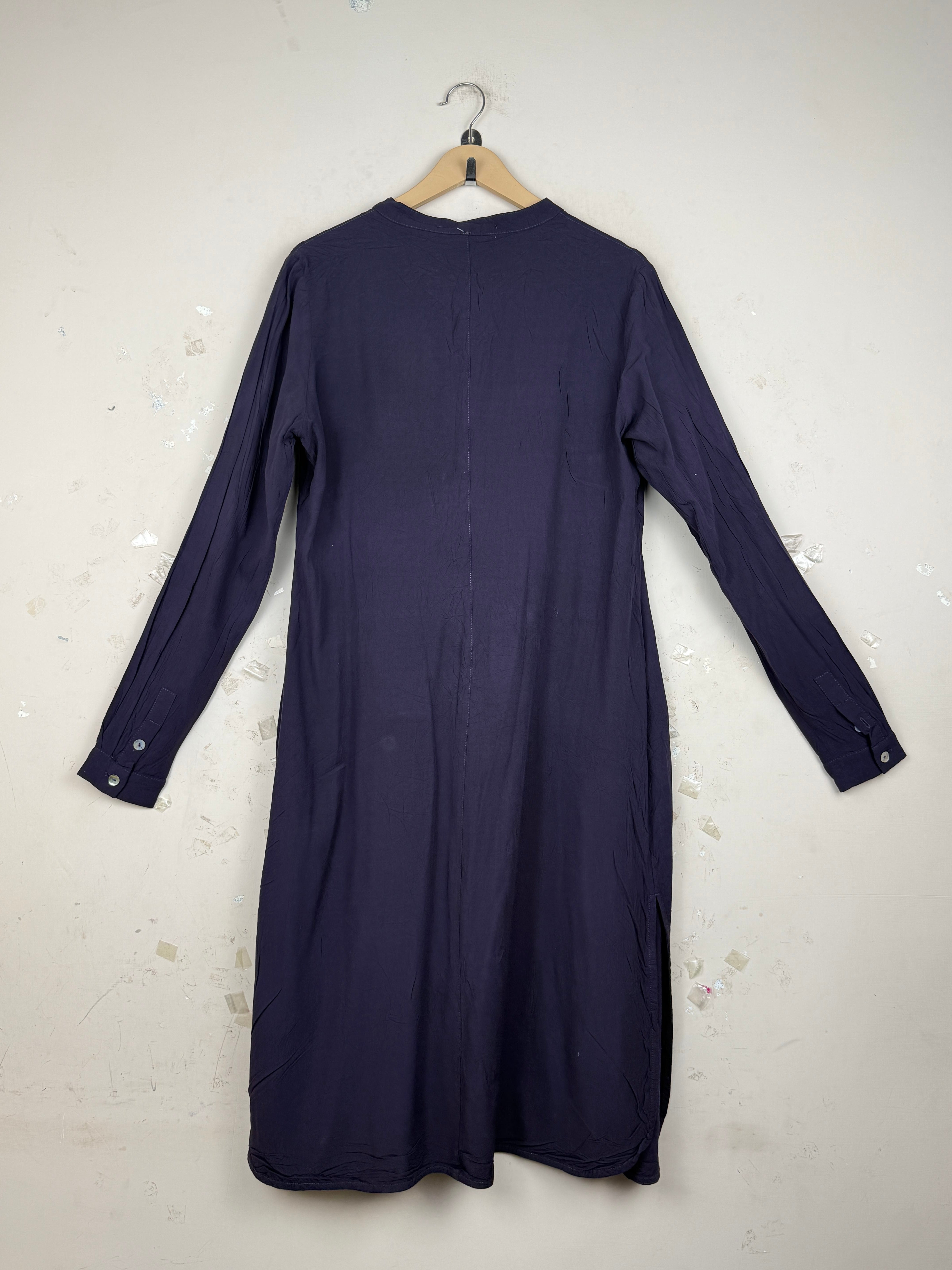 Preloved Summer Kurti by CUT LABEL in Dark Purple Cotton for Womens - Premium Condition | OTS Pakistan (SK-150)