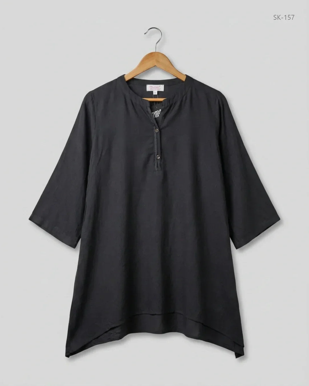 UK Imported secondhand Summer Kurti - REET brand, Black Lawn, Premium condition, for Womens - Online Thrift Store Lahore Pakistan