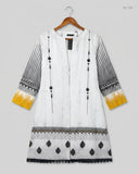 Excellent Condition Summer Kurti | Preloved ZARA SHAHZAMAL | Black & White Lawn | Thrift Shop for Womens Peshawar Pakistan | OTS