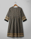 Preloved Summer Kurti by CUT LABEL in Black Cotton for Womens - Premium Condition | OTS Pakistan (SK-176)