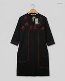 Shop Premium Summer Kurti by KARIGARI | Preloved Branded Clothes | Black Lawn | Womens | OTS Thrift Store Karachi Pakistan