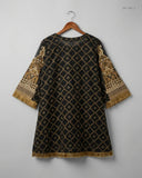 Shop Excellent Condition Black Lawn Summer Kurti by CUT LABEL for Womens at OTS - Online Thrift Store Pakistan (SK-186)