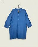 UK Imported secondhand Summer Kurti - KHAADI brand, Blue Cotton, Premium condition, for Womens - Online Thrift Store Karachi Pakistan