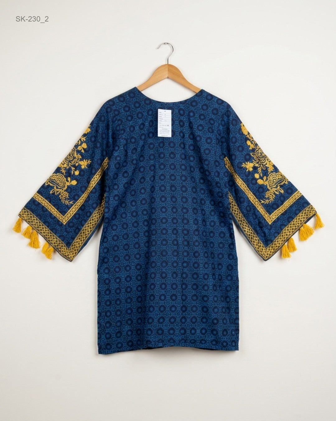 Order CUT LABEL Summer Kurti in Navy Blue Lawn for Womens - Excellent at Online Thrift Store Pakistan (SK-230)