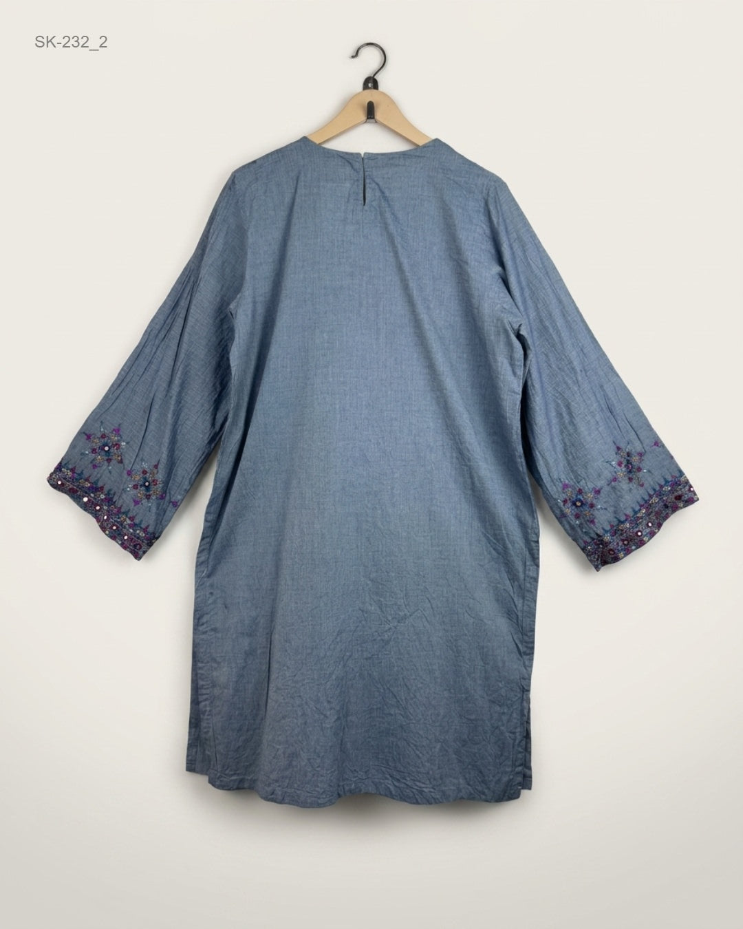 Preloved Summer Kurti by LIME LIGHT in Grey Cotton for Womens - Premium Condition | OTS Pakistan (SK-232)