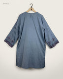 Preloved Summer Kurti by LIME LIGHT in Grey Cotton for Womens - Premium Condition | OTS Pakistan (SK-232)