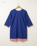 Buy Navy Blue cotton Summer Kurti by ALMIRAH - Excellent condition for Womens | Preloved OTS Pakistan (SK-235)
